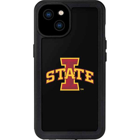 Iowa State University Primary Logo Black iPhone 15 Plus Waterproof Case