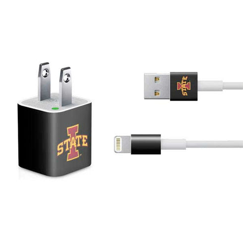 Iowa State University Primary Logo Black iPhone Charger (5W USB) Skin