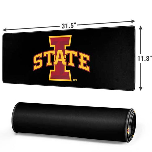 Iowa State University Primary Logo Black Gaming Mouse Pad