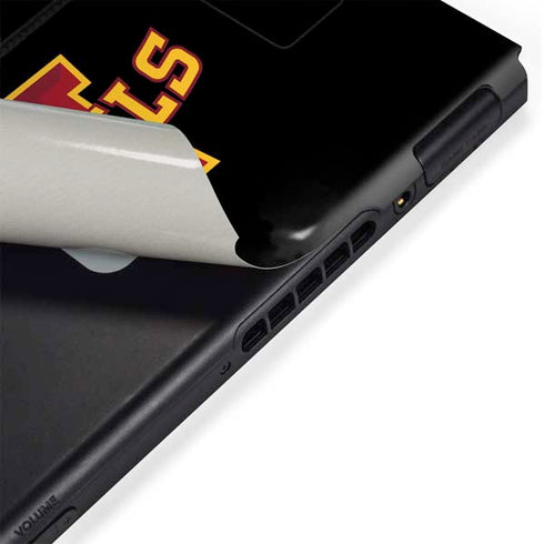 Iowa State University Primary Logo Black Nintendo Switch Bundle Skin