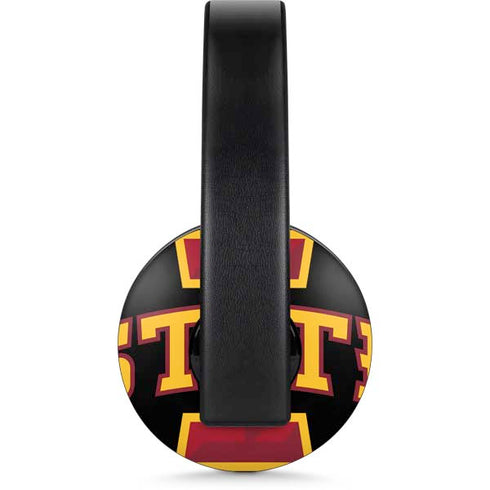 Iowa State University Primary Logo Black PlayStation 4 Gold Wireless Headset Skin