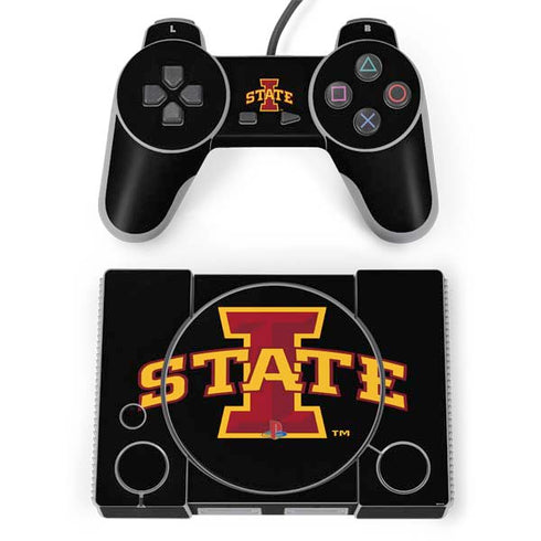 Iowa State University Primary Logo Black PlayStation Classic Bundle Skin