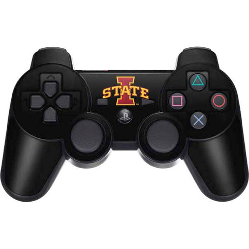 Iowa State University Primary Logo Black PS3 Dual Shock wireless controller Skin