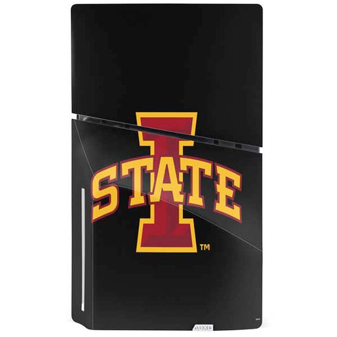 Iowa State University Primary Logo Black PS5 Slim Disk Console Skin