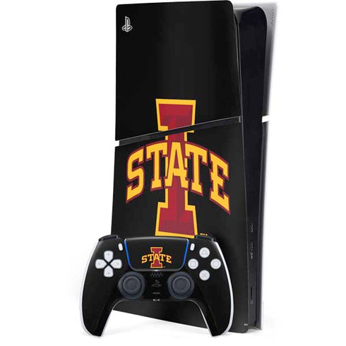 Iowa State University Primary Logo Black PS5 Slim Digital Edition Bundle Skin
