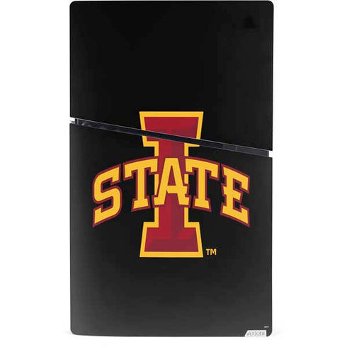 Iowa State University Primary Logo Black PS5 Slim Digital Edition Console Skin