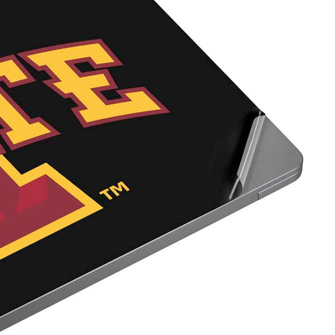 Iowa State University Primary Logo Black Universal Laptop 12in (9.8 x 6.8in) Skin