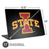 Iowa State University Primary Logo Black Universal Laptop 17in (13.8 x 10in) Skin