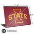Iowa State University Primary Logo Universal Laptop 14in (11.4 x 8.2in) Skin