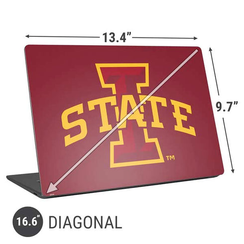 Iowa State University Primary Logo Universal Laptop 16.6in (13.4 x 9.7in) Skin