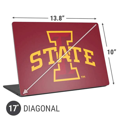 Iowa State University Primary Logo Universal Laptop 17in (13.8 x 10in) Skin