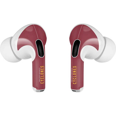Iowa State University Athletic Text AirPods Pro 2nd Gen Skin
