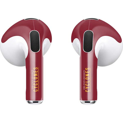 Iowa State University Athletic Text Apple AirPods (3rd Gen 2021) Skin