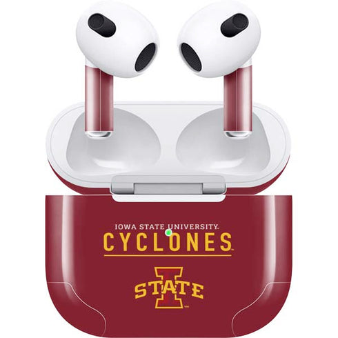 Iowa State University Athletic Text Apple AirPods (3rd Gen 2021) Skin