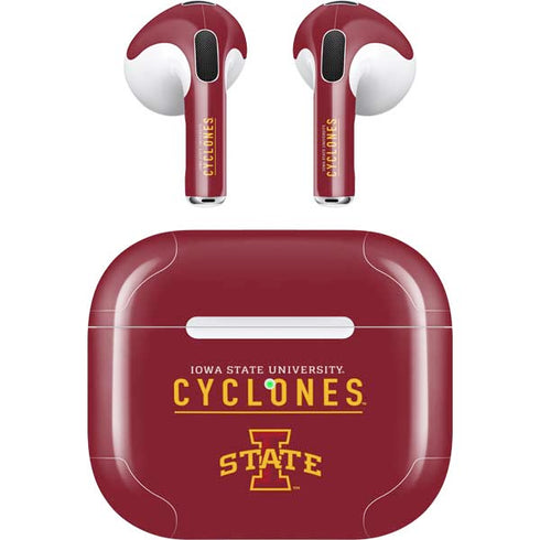 Iowa State University Athletic Text Apple AirPods (3rd Gen 2021) Skin