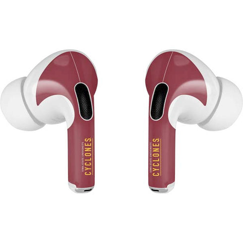 Iowa State University Athletic Text Apple AirPods Pro Skin