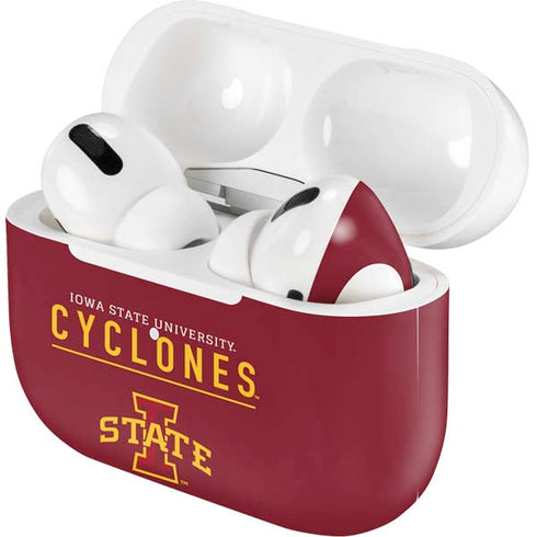 Iowa State University Athletic Text Apple AirPods Pro Skin