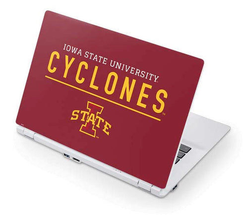Iowa State University Athletic Text Acer Chromebook Skin