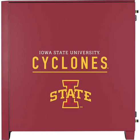 Iowa State University Athletic Text Corsair 4000D Tempered Glass Mid-Tower ATX Case Skin