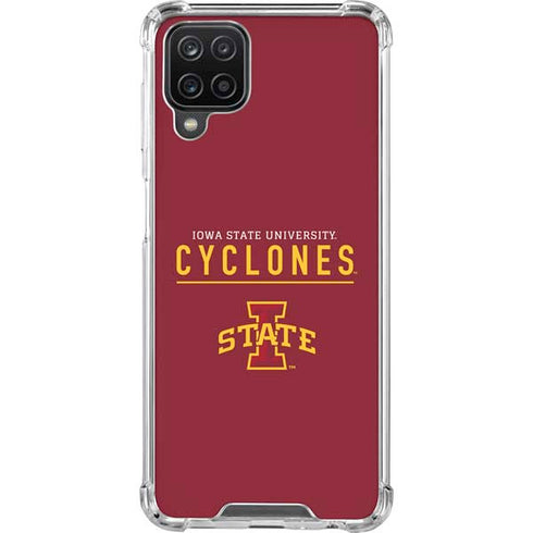 Iowa State University Athletic Text Galaxy A12 Clear Case