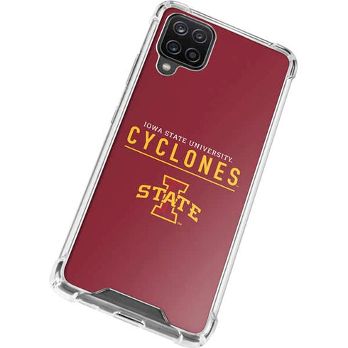 Iowa State University Athletic Text Galaxy A12 Clear Case