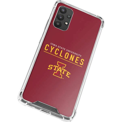 Iowa State University Athletic Text Galaxy A32 5G Clear Case