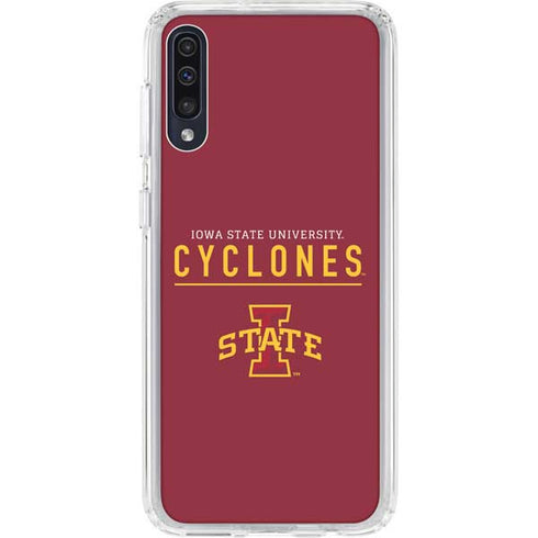 Iowa State University Athletic Text Galaxy A50 Clear Case