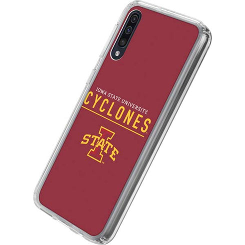 Iowa State University Athletic Text Galaxy A50 Clear Case