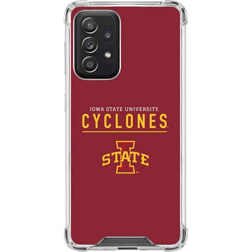 Iowa State University Athletic Text Galaxy A52 5G Clear Case