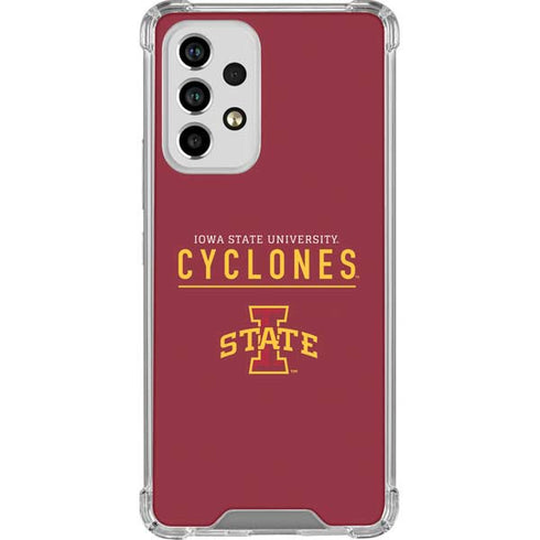 Iowa State University Athletic Text Galaxy A53 5G Clear Case