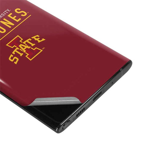 Iowa State University Athletic Text Galaxy Note 10 Plus Skin