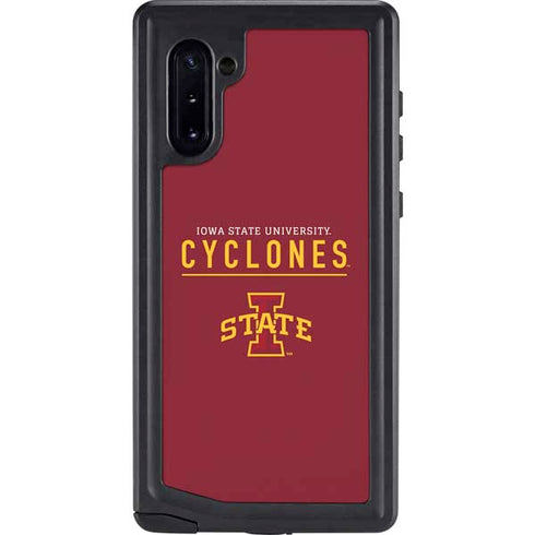 Iowa State University Athletic Text Galaxy Note 10 Waterproof Case