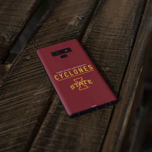 Iowa State University Athletic Text Galaxy Note 9 Skin