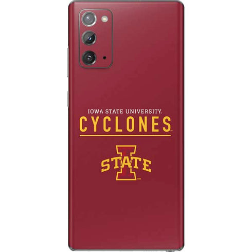 Iowa State University Athletic Text Galaxy Note20 5G Skin