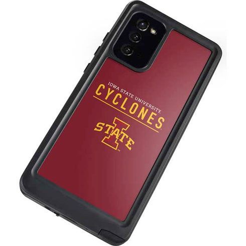 Iowa State University Athletic Text Galaxy Note20 5G Waterproof Case