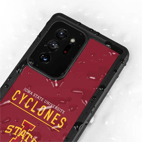 Iowa State University Athletic Text Galaxy Note20 Ultra 5G Waterproof Case