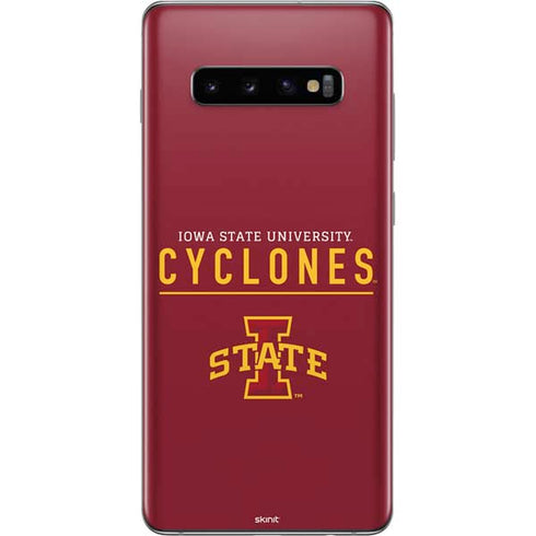 Iowa State University Athletic Text Galaxy S10 Plus Skin