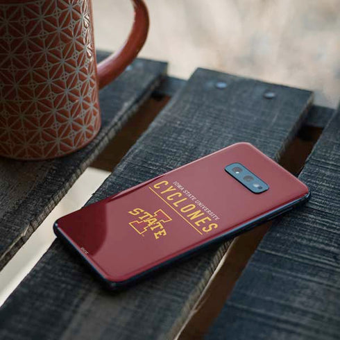 Iowa State University Athletic Text Galaxy S10e Skin