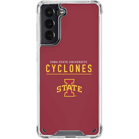 Iowa State University Athletic Text Galaxy S21 5G Clear Case