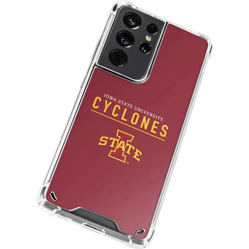 Iowa State University Athletic Text Galaxy S21 Ultra 5G Clear Case