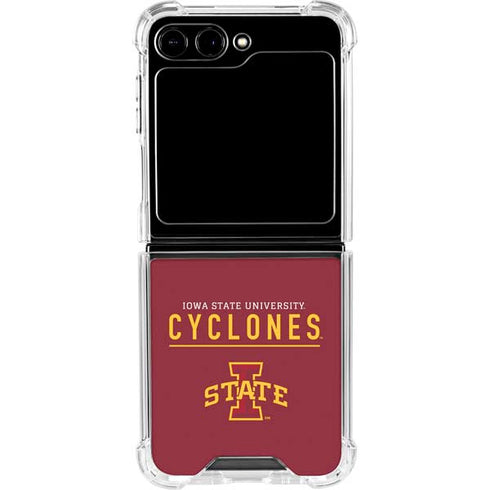 Iowa State University Athletic Text Galaxy Z Flip5 5G Clear Case