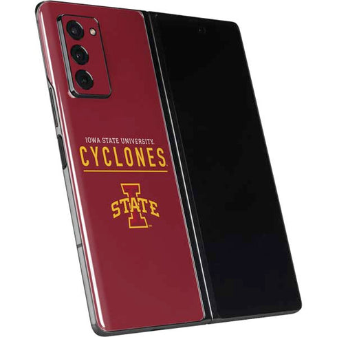 Iowa State University Athletic Text Galaxy Z Fold2 5G Skin