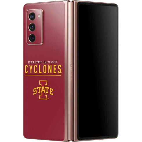 Iowa State University Athletic Text Galaxy Z Fold2 5G Skin