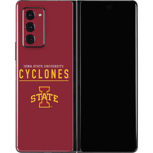 Iowa State University Athletic Text Galaxy Z Fold2 5G Skin