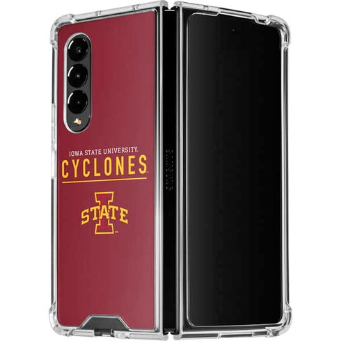 Iowa State University Athletic Text Galaxy Z Fold4 5G Clear Case