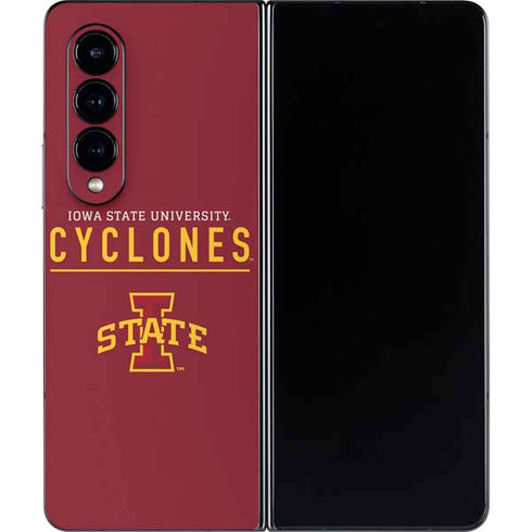 Iowa State University Athletic Text Galaxy Z Fold4 5G Skin