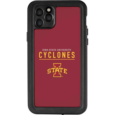 Iowa State University Athletic Text iPhone 11 Pro Max Waterproof Case