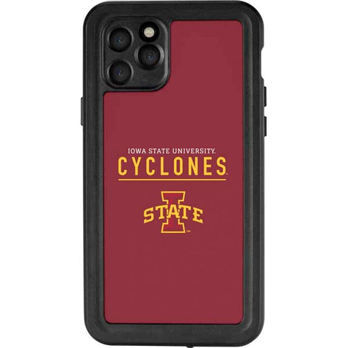 Iowa State University Athletic Text iPhone 11 Pro Waterproof Case