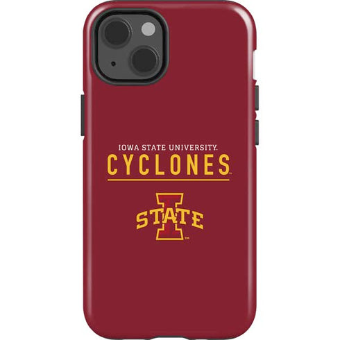Iowa State University Athletic Text iPhone 15 Impact Case