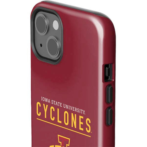 Iowa State University Athletic Text iPhone 15 Impact Case